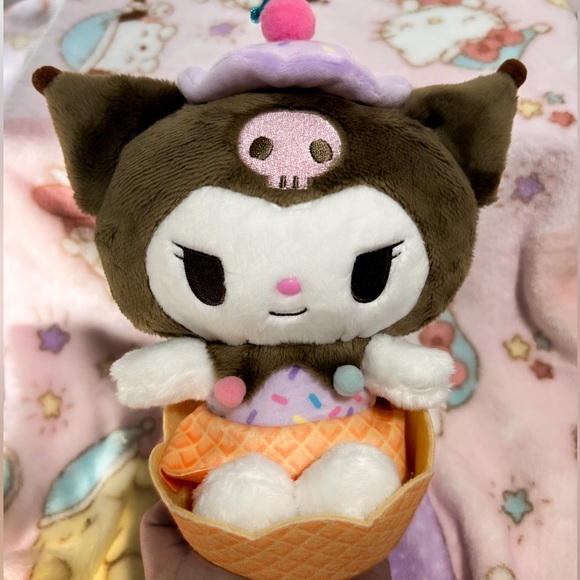 Kuromi Icecream Parlor Sundae Plush - Full Size - Sanrio - Kawaii Collector - Picture 2 of 10